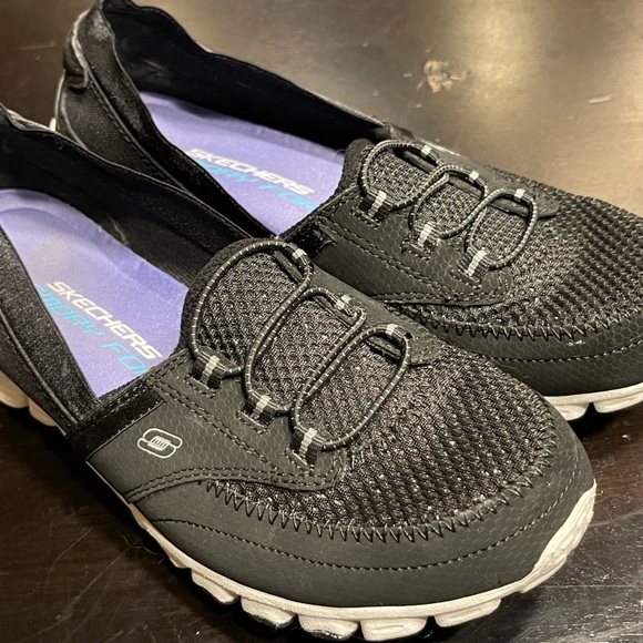 Sketchers Memory Foam Flicker sparkle sport slip on shoes - Picture 2 of 13